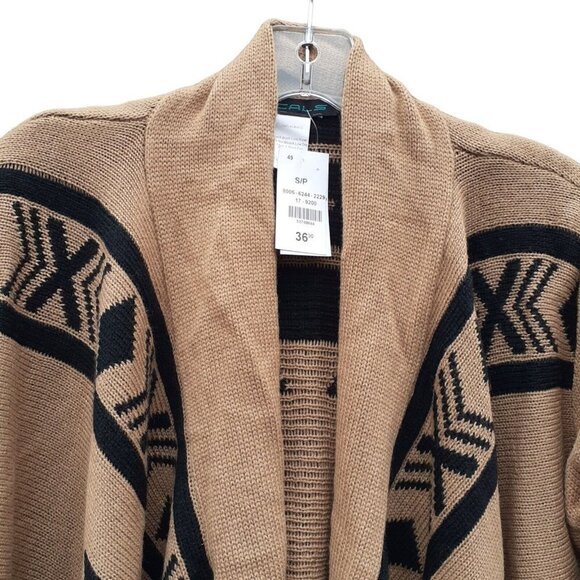 Cals Open Front Poncho Cardigan Desert Southwest Long Fringe - Gift Idea - Picture 3 of 7
